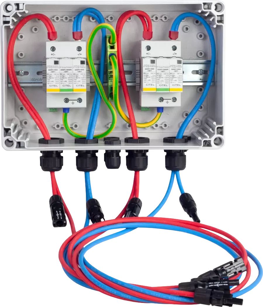 Überspannungsschutz für PV-Aufdachanlagen